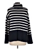 Gap 100% Cotton Stripes Blue Turtleneck Sweater Size M - photo 2
