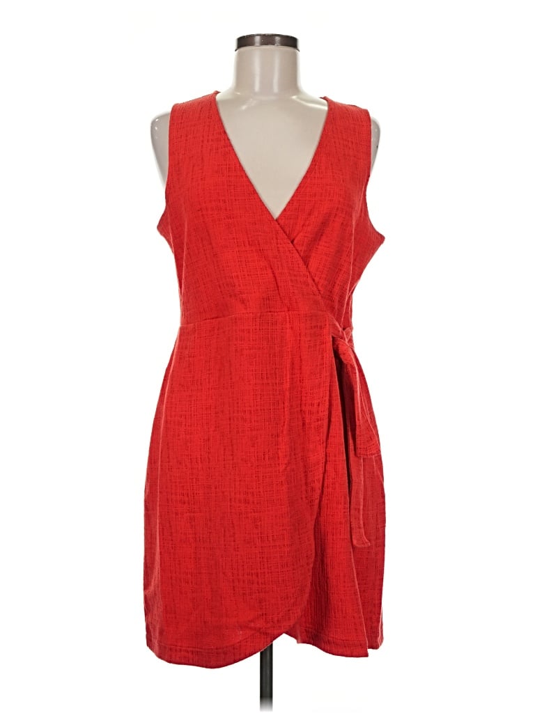 Pre-owned Texture & Thread Madewell Cocktail Dress In Red