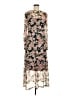 Saint + Sofia Floral Brown Casual Dress Size 6 - photo 1