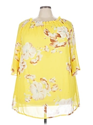 White Mark Short Sleeve Blouse (view 1)