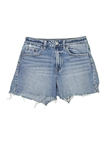Blue Velvet Denim Shorts (view 1)
