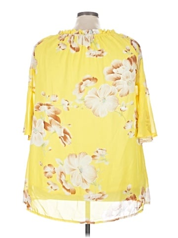 White Mark Short Sleeve Blouse (view 2)