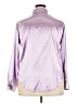 Unbranded 100% Polyester Metallic Purple Long Sleeve Blouse Size XXL - photo 2