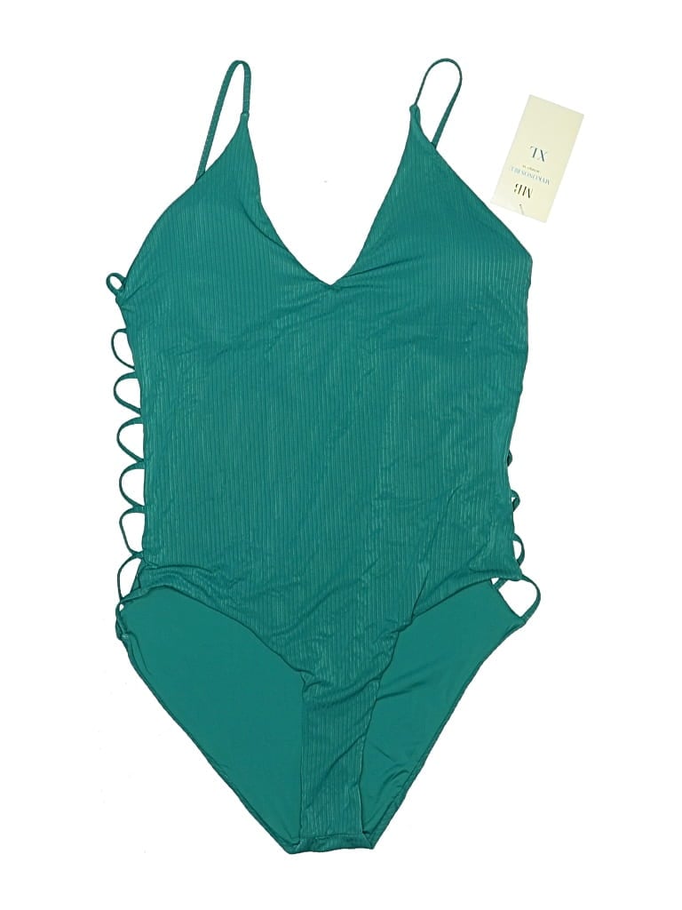 Pre-owned Assorted Brands One Piece Swimsuit In Green