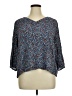 St. John's Bay 100% Rayon Blue 3/4 Sleeve Blouse Size 1X - photo 1