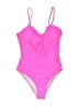 Unbranded Solid Pink One Piece Swimsuit Size S - photo 1