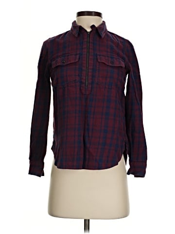 Madewell Flannel Zip-Front Popover Shirt in McKinney Plaid (view 1)
