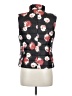 Ann Taylor LOFT 100% Polyester Floral Black Vest Size M - photo 2