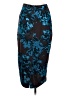 Who What Wear 100% Polyester Print Teal Formal Skirt Size 4 - photo 2