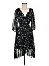 DKNY 100% Polyester Stars Black Cocktail Dress Size 8 (petite) - photo 1