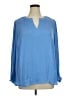 Nine West Blue Long Sleeve Blouse Size 1X - photo 1