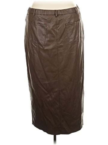 The Drop Faux Leather Skirt (view 2)