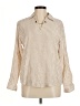 MICHAEL Michael Kors Stripes Tan Long Sleeve Blouse Size M - photo 1