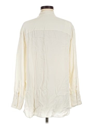 Theory Long Sleeve Silk Top (view 2)