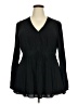 Torrid 100% Rayon Black Long Sleeve Blouse Size 2X Plus (2) - photo 1