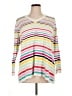 Talbots Outlet Stripes White Pullover Sweater Size 1X - photo 1
