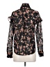 Tempted 100% Polyester Floral Black Long Sleeve Blouse Size S - photo 2