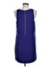 Oleg Cassini 100% Polyester Solid Blue Casual Dress Size 8 - photo 2