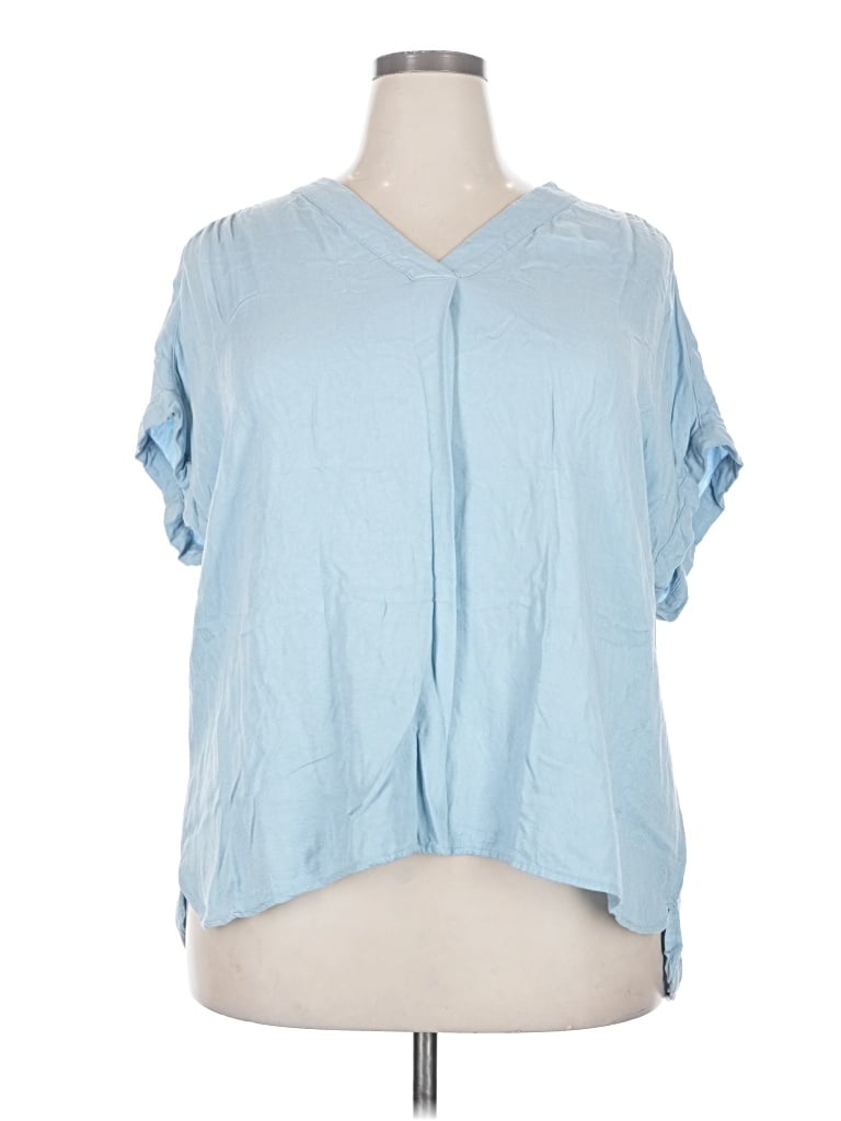 Pre-owned Nine West Short Sleeve T-shirt In Blue