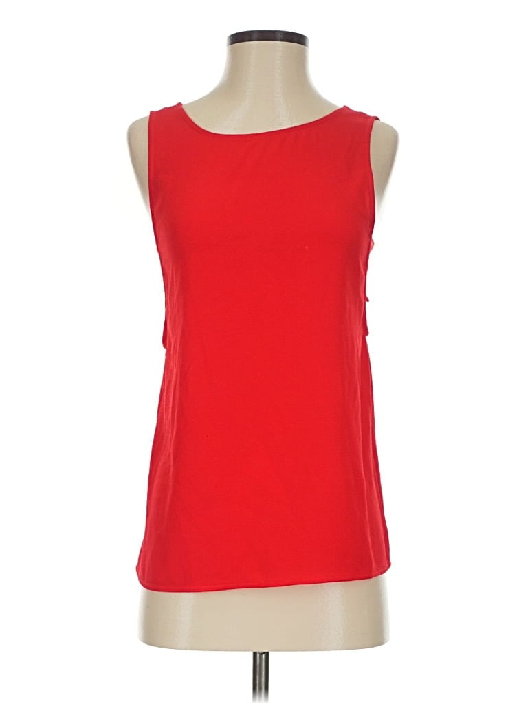 Pre-owned Leith Sleeveless Top Red Boatneck Tops