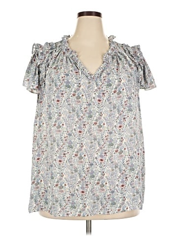 Rose + Olive Short Sleeve Blouse (view 1)