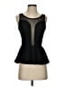 Aqua 100% Polyester Black Sleeveless Top Size S - photo 1