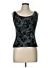 Alex Evenings Teal Black Sleeveless Top Size L - photo 1