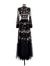 Mac Duggal 100% Polyester Floral Black Cocktail Dress Size 2 - photo 2