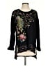 Johnny Was 100% Cotton Paisley Black Pullover Sweater Size S - photo 1