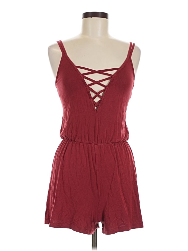 Pre-owned Topshop Romper In Burgundy