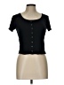 Hippie Rose Black Short Sleeve Top Size L - photo 1