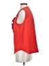 J.Crew 100% Polyester Red Orange Sleeveless Blouse Size S - photo 5