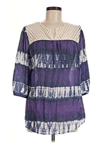 Calypso St. Barth For Target 3/4 Sleeve Silk Top (view 1)