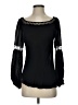 Daslu Solid Black Long Sleeve Blouse Size S (estimated) - photo 1