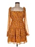 Mi ami 100% Polyester Paisley Orange Casual Dress Size M - photo 1