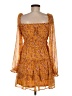 Mi ami 100% Polyester Paisley Orange Casual Dress Size M - photo 2