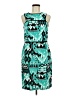 Gabby Skye 100% Polyester Graphic Teal Casual Dress Size 8 - photo 1