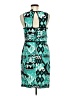 Gabby Skye 100% Polyester Graphic Teal Casual Dress Size 8 - photo 2