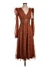 Mac Duggal 100% Polyester Brown Cocktail Dress Size 2 - photo 1