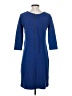 Ganni Chevron-herringbone Blue Casual Dress Size XS (0) - photo 2