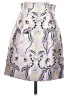MSGM 100% Polyester Paisley Silver Formal Skirt Size EU (IT) 40 / US 4 - photo 1