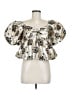 Buddy Love Ivory Short Sleeve Blouse Size M - photo 1