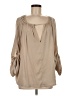A.L.C. 100% Polyester Tan 3/4 Sleeve Blouse Size M - photo 1