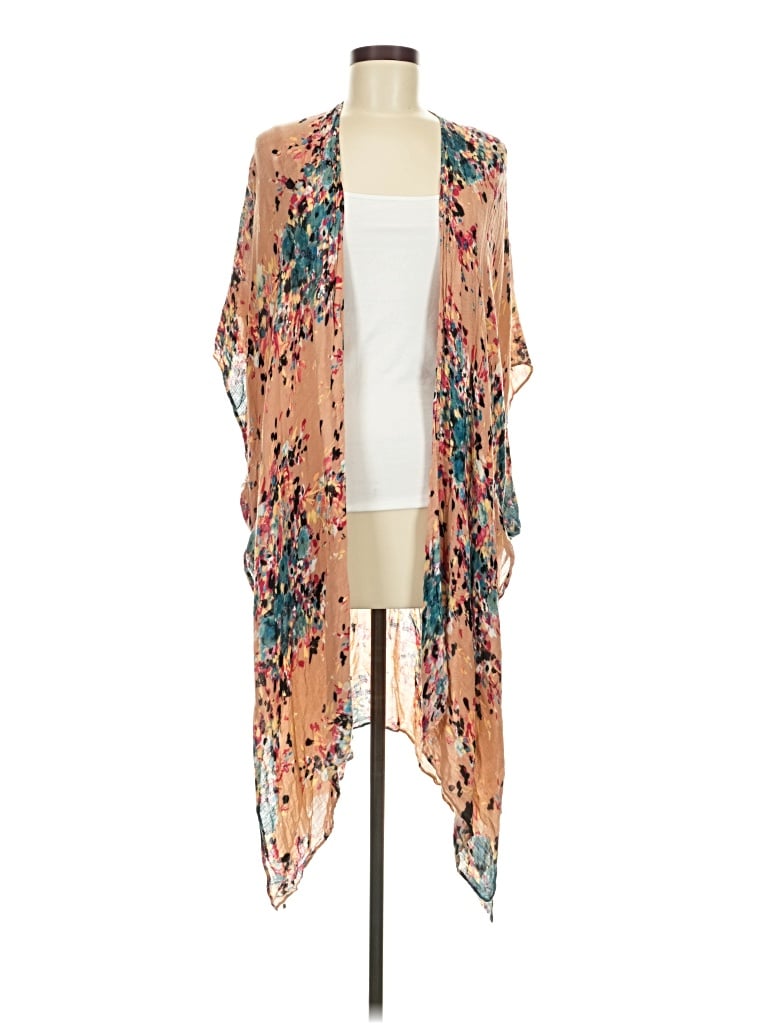 Pre-owned Unbranded Kimono In Tan