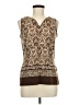 Axcess Brown Sleeveless Blouse Size M - photo 1