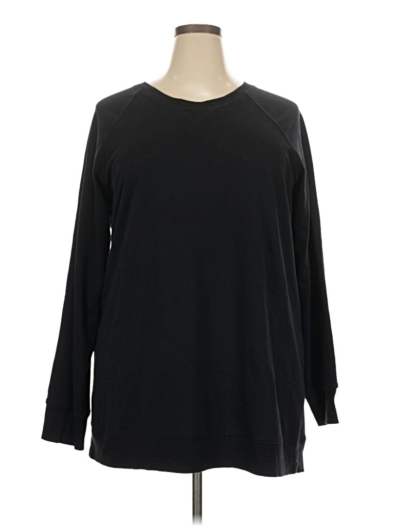 Pre-owned Jockey 3/4 Sleeve T-shirt In Black