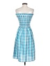 Nicholas 100% Cotton Checkered-gingham Blue Casual Dress Size 4 - photo 2