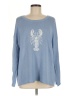Pink Pineapple Blue Pullover Sweater Size M - photo 1