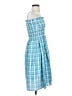 Nicholas 100% Cotton Checkered-gingham Blue Casual Dress Size 4 - photo 4