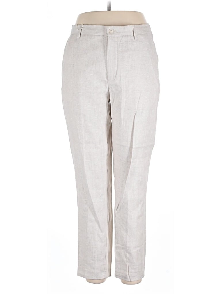 Pre-owned Zara Linen Pants In Gray